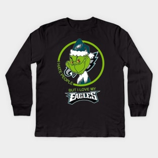 Eagles Grinch Kids Long Sleeve T-Shirt